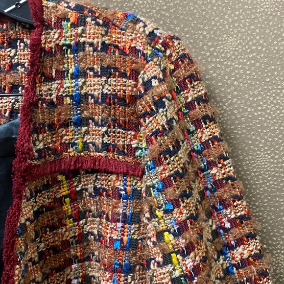 🔥🔥🔥Anthropologie Harlequin Tweed Blazer Jacket - Picture 10 of 16